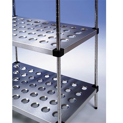 Racking S/S Perforated Shelves 3 Tier 1800 x 400 x 1650mm