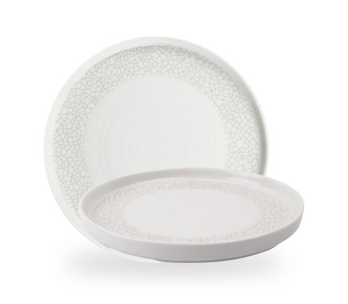 Viana Charcoal Grey Walled Plate 26cm Carton of 6
