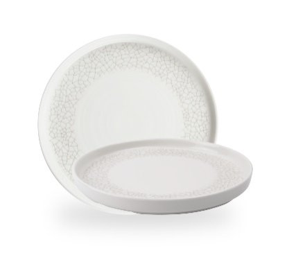 Viana Charcoal Grey Walled Plate 21cm Carton of 6