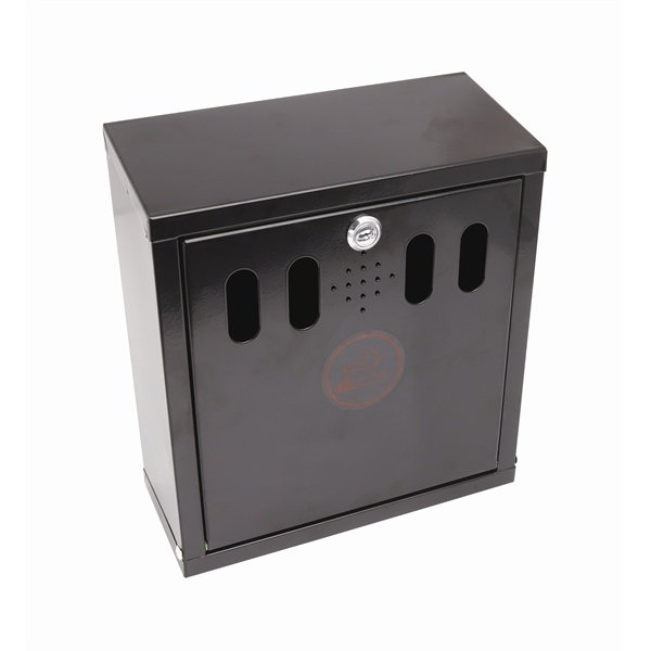 Black Wall-Mounted Outdoor Ashtray